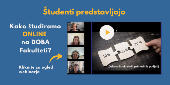 kako študiramo online na DOBA fakulteti
